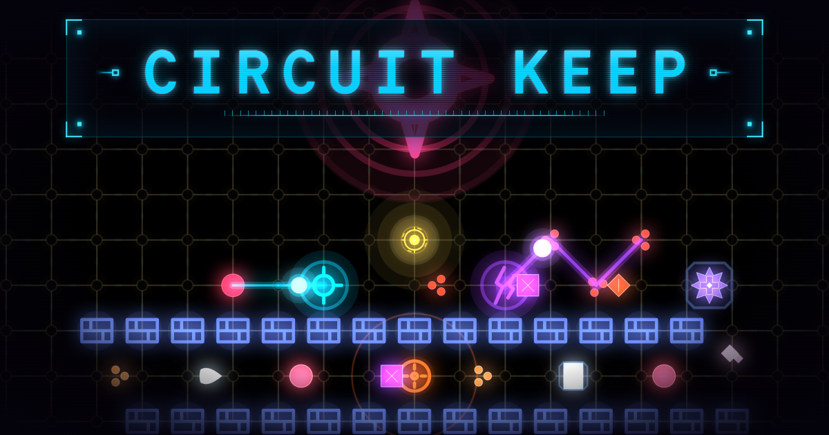 Circuit Keep — maze tower defense on a circuit lattice
